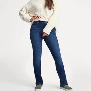 Betabrand skinny jeans dark vintage wash yoga pant jeans 4 pocket medium petite